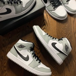 Nike Air Jordan 1 Mid Light Smoke Grey AJ Shoes