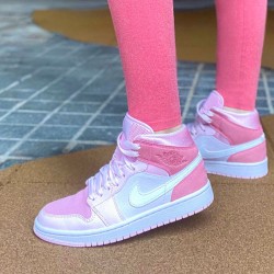 Nike Air Jordan 1 Mid Digital Pink AJ Shoes