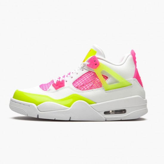 Nike Air Jordan 4 Retro White Lemon Pink AJ Shoes