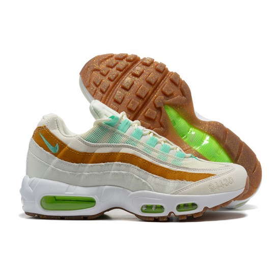 Nike Air Max 95 TT (M) White  Green Brown Shoes CZ0154-100 