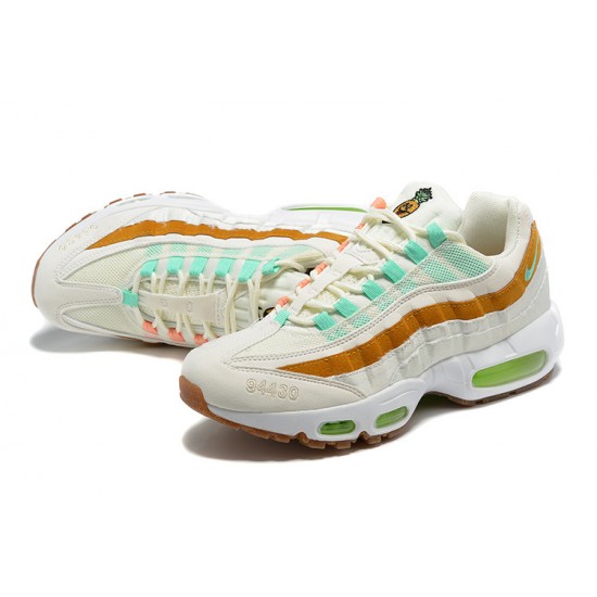 Nike Air Max 95 TT (M) White  Green Brown Shoes CZ0154-100 