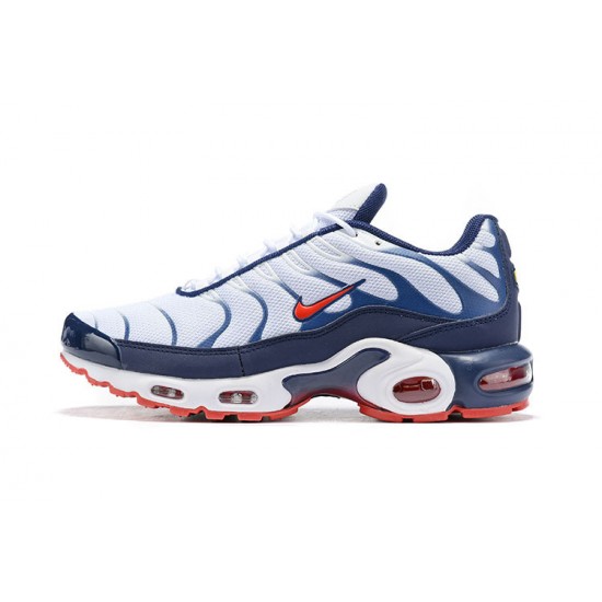 Nike Air Max Plus Tn (M) QS White Blue and Red Shoes