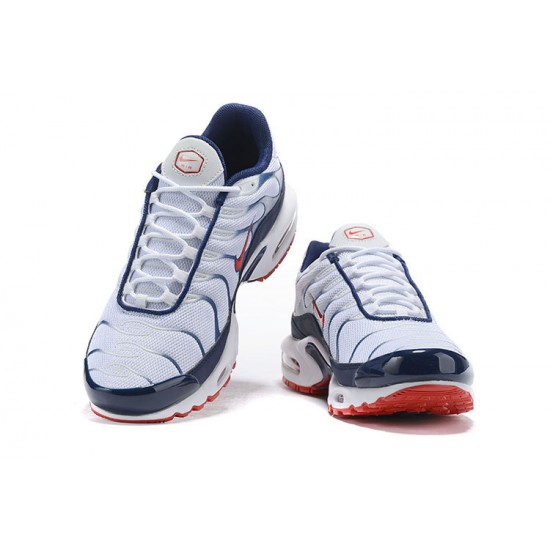 Nike Air Max Plus Tn (M) QS White Blue and Red Shoes