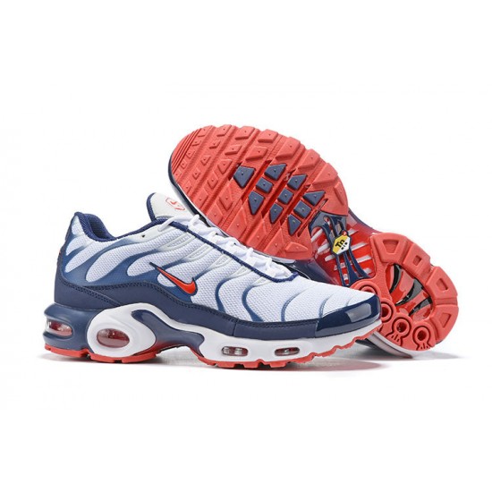 Nike Air Max Plus Tn (M) QS White Blue and Red Shoes