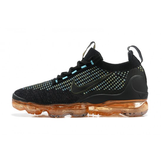 Nike Air VaporMax 2021 Flyknit (W/M) Black Orange Shoes