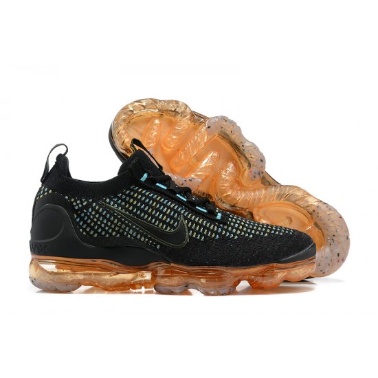 Nike Air VaporMax 2021 Flyknit (W/M) Black Orange Shoes