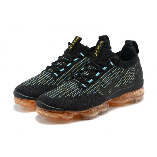 Nike Air VaporMax 2021 Flyknit (W/M) Black Orange Shoes