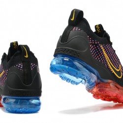 Nike Air VaporMax 2021 Flyknit (W/M) Black Red and Blue Shoes