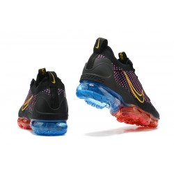 Nike Air VaporMax 2021 Flyknit (W/M) Black Red and Blue Shoes