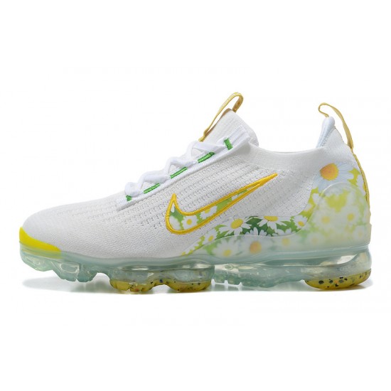 Nike Air VaporMax 2021 Flyknit (W/M) White Yellow Shoes