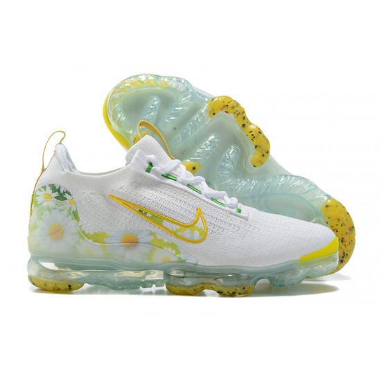 Nike Air VaporMax 2021 Flyknit (W/M) White Yellow Shoes