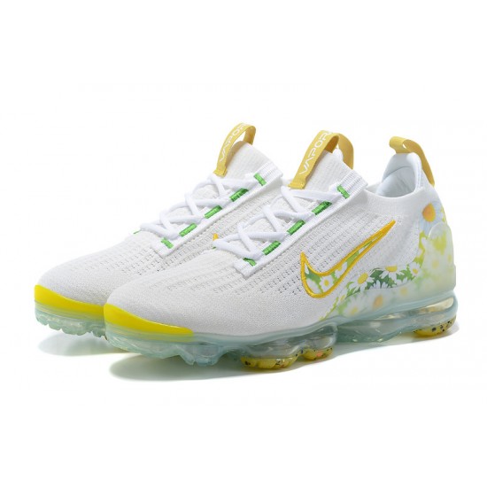 Nike Air VaporMax 2021 Flyknit (W/M) White Yellow Shoes