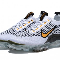 Nike Air VaporMax 2021 Flyknit (W/M) White Yellow and Black Shoes