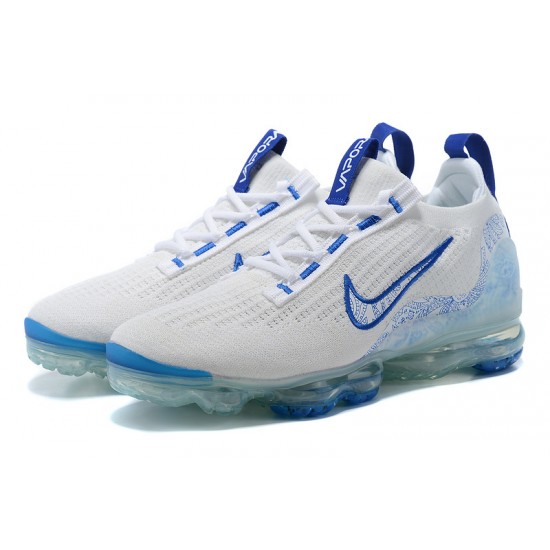 Nike Air VaporMax 2021 Flyknit (W/M) White and Blue Shoes