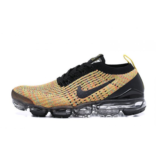 Nike Air VaporMax Flyknit 3 (W/M) Black Yellow Shoes  AJ6900-006