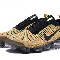 Nike Air VaporMax Flyknit 3 (W/M) Black Yellow Shoes  AJ6900-006