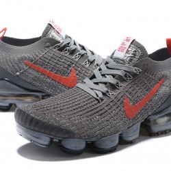 Nike Air VaporMax Flyknit 3 (W/M) Grey Red Shoes CT1270-001