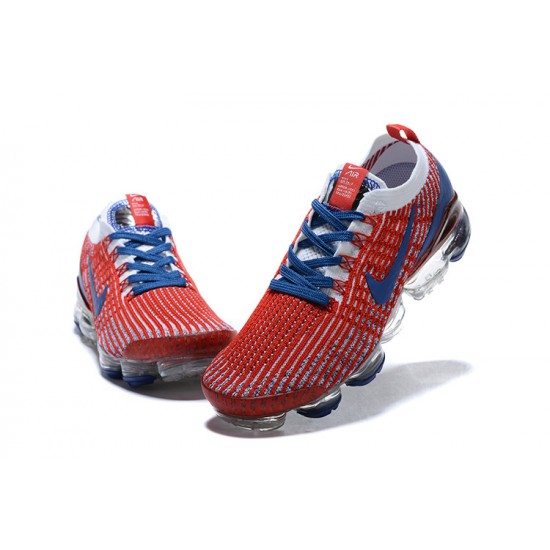 Nike Air VaporMax Flyknit 3 (W/M) Red Blue Shoes CW5585-100