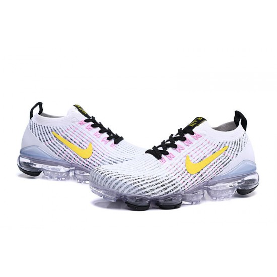 Nike Air VaporMax Flyknit 3 (W/M) White Yellow Shoes AJ6900-103