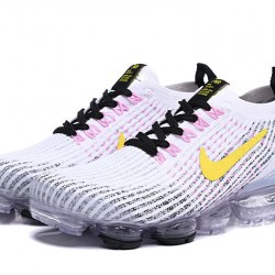 Nike Air VaporMax Flyknit 3 (W/M) White Yellow Shoes AJ6900-103