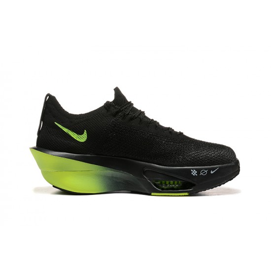 Nike Air Zoom Alphafly NEXT 3 (W/M) Black and Green Shoes 