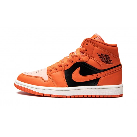 Nike Air Jordan 1 SE Mid (W) Orange  Black DM3381-600 Shoes