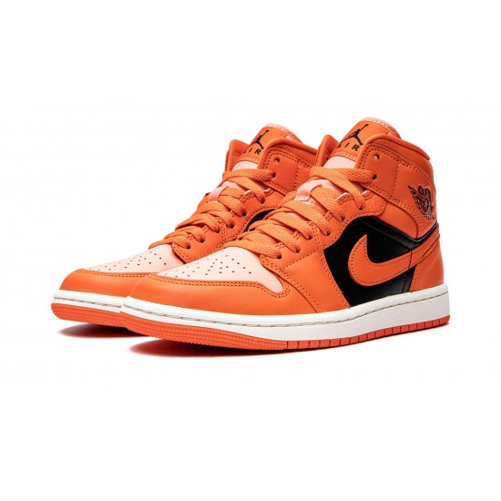 Nike Air Jordan 1 SE Mid (W) Orange  Black DM3381-600 Shoes